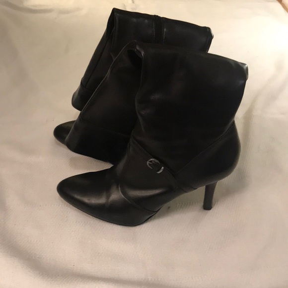 Black boots over the knee with buckle zipper - Picture 3 of 4